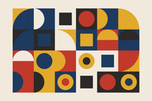 Load image into Gallery viewer, Bauhaus Blocks artwork, full print design