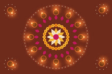 Load image into Gallery viewer, Diya Mandala artwork, full print design