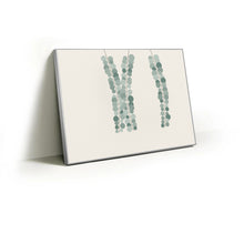 Load image into Gallery viewer, Eucalyptus Drift fabric wall art print in a slim silver Knittworks frame