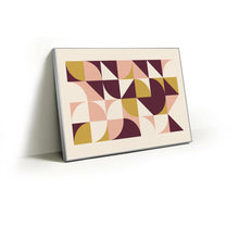 Load image into Gallery viewer, Interlock fabric wall art print in a slim silver Knittworks frame
