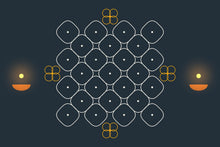 Load image into Gallery viewer, Kolam Lines artwork, full print design