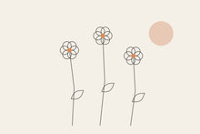 Load image into Gallery viewer, Line Blooms artwork, full print design