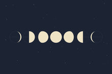 Load image into Gallery viewer, Moon Phases artwork, full print design