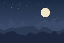 Load image into Gallery viewer, Night Mountains artwork, full print design