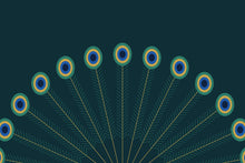 Load image into Gallery viewer, Peacock Fan artwork, full print design