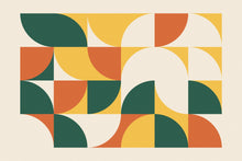 Load image into Gallery viewer, Quarter Circles artwork, full print design