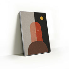 Load image into Gallery viewer, Quiet Profile print in a slim silver Knittworks frame