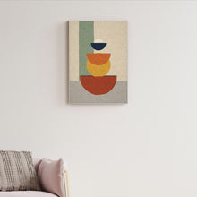Load image into Gallery viewer, Stacked Vessels fabric wall art in a living room, Knittworks