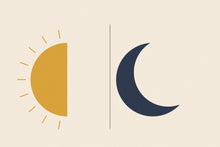 Load image into Gallery viewer, Sun and Moon artwork, full print design