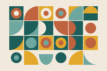 Load image into Gallery viewer, Teal Tiles artwork, full print design