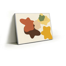 Load image into Gallery viewer, Turmeric Field fabric wall art print in a slim silver Knittworks frame