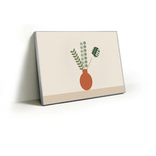 Load image into Gallery viewer, Vase Trio fabric wall art print in a slim silver Knittworks frame
