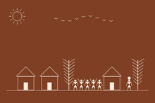 Load image into Gallery viewer, Warli Village Life artwork, full print design