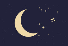 Load image into Gallery viewer, Crescent and Stars artwork, full print design
