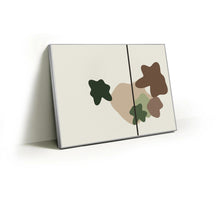 Load image into Gallery viewer, Forest Floor fabric wall art print in a slim silver Knittworks frame
