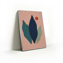 Load image into Gallery viewer, Leaf Cutouts print in a slim silver Knittworks frame
