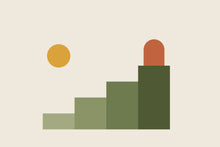 Load image into Gallery viewer, Olive Steps artwork, full print design
