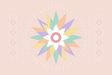 Load image into Gallery viewer, Pastel Rangoli artwork, full print design
