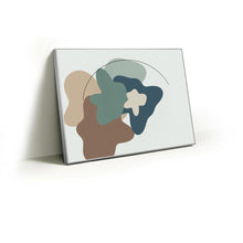 Load image into Gallery viewer, Riverbed fabric wall art print in a slim silver Knittworks frame
