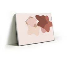 Load image into Gallery viewer, Rose Clay fabric wall art print in a slim silver Knittworks frame

