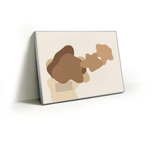 Load image into Gallery viewer, Sandstone fabric wall art print in a slim silver Knittworks frame
