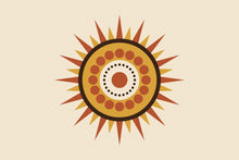 Load image into Gallery viewer, Sun Mandala artwork, full print design

