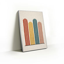 Load image into Gallery viewer, Terracotta Columns print in a slim silver Knittworks frame
