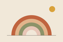 Load image into Gallery viewer, Terracotta Rainbow artwork, full print design
