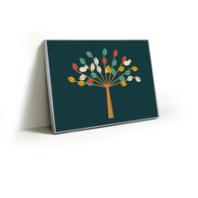 Load image into Gallery viewer, Tree of Life fabric wall art print in a slim silver Knittworks frame
