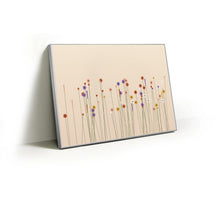 Load image into Gallery viewer, Wild Meadow fabric wall art print in a slim silver Knittworks frame
